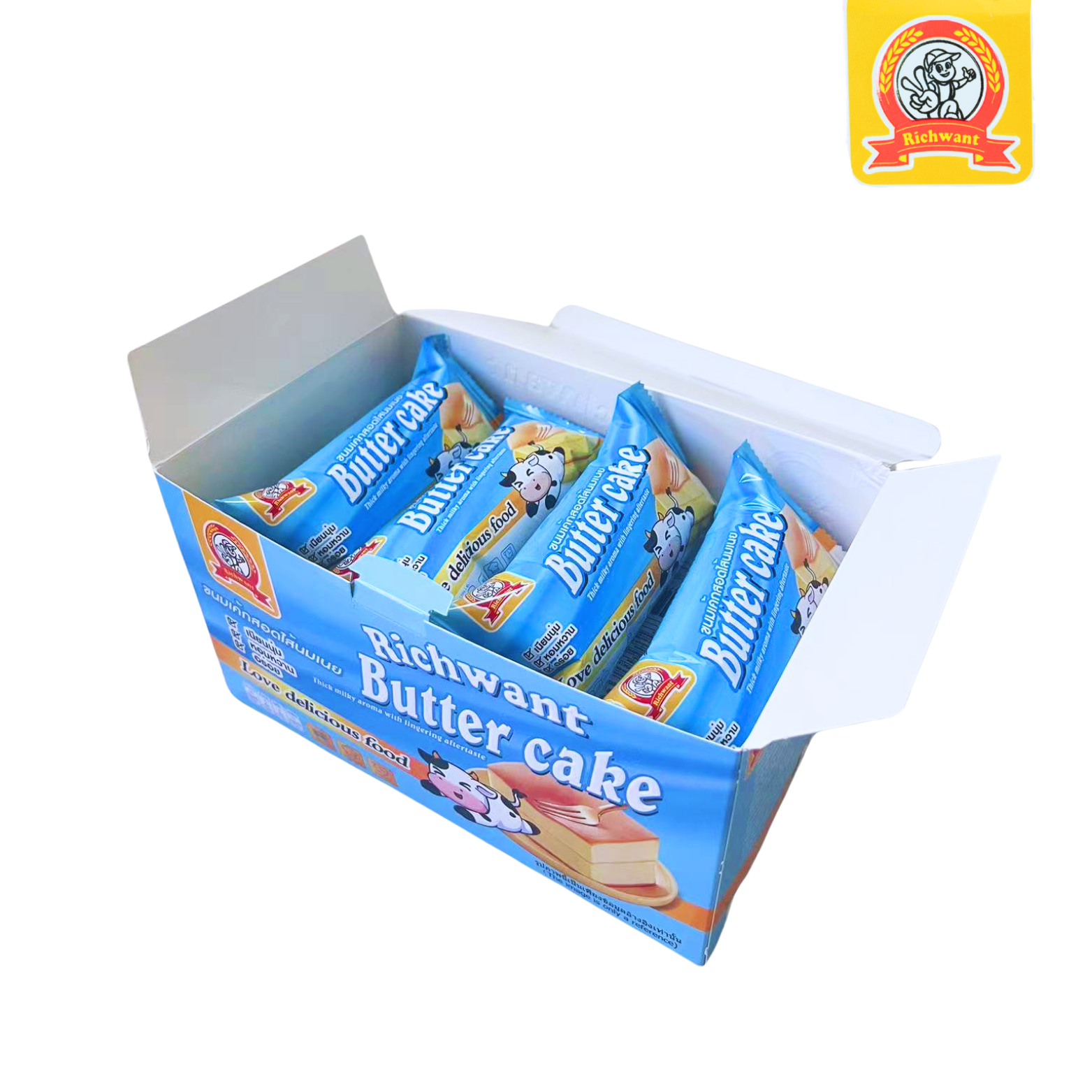 ขนมเค้กไส้นมเนยตราริชต้องการ 1 ลัง12กล่อง 144 ชิ้นเค้กเนื้อนุ่มละมุนกลิ่นหอมกลิ่นเค้กอบใหม่ภายนอกสัมผัสภายนอกนุ่มไส้นมเนยหวานกำลังดีละมุนลิ้นรสชาติถูกใจต้องลองแล้วจะรักเลย!