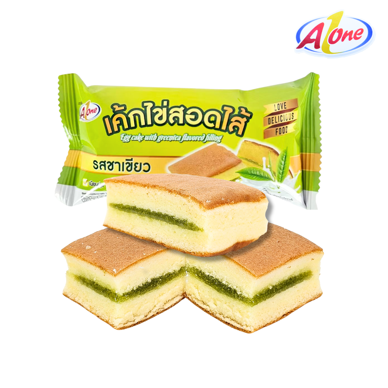 ขนมเค้กไข่สอดไส้รสชาเขียวตรา A-One 1 ลังบรรจุ 12 กล่องรวมทั้งหมด 144 ชิ้น! แป้งเค้กนุ่มหอมละมุนเอสกำลังดีอร่อยจนต้องลอง! ️เก็บไว้ได้นานถึง 6 เดือน พกพาสะดวกอร่อยได้ทุกที่ทุกเวลา