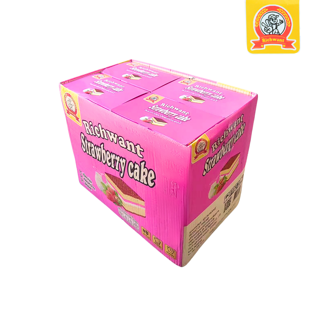 ขนมเค้กไส้สตรอว์เบอร์รี่ ตราริชต้องการ 1 ลังบรรจุ 12 กล่องเค้กเนื้อนุ่มละมุนกลิ่นหอมกลิ่นเค้กอบใหม่ ️ผิวสัมผัสภายนอกฟูนุ่มไส้สตรอว์เบอร์รี่หวานอมเปรี้ยว ละมุนลงตัวอร่อยสดชื่นถูกใจทุกคำ