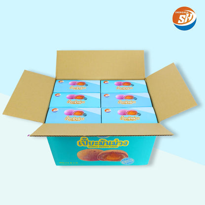 【เปี๊ยะมันม่วงยกลัง】PURLE POTATO CRISP แป้งนุ่มครีมนอกนุ่มในมีในแต่ละไข่ชิ้น 1ลังมี12กล่อง.yummy (สินค้าราคาโรงงานเหมายกคันราคาถูกกว่า) 