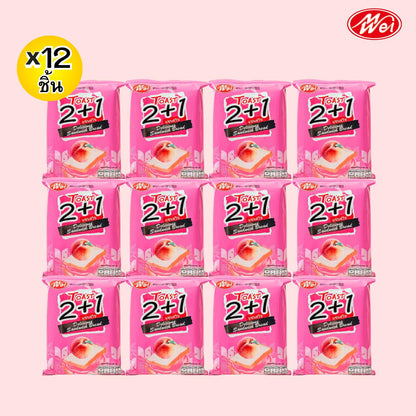 (สินค้าใหม่) ขนมปังแซนวิชรสพีช 1แพ็ค12ชิ้น(ตราเหม่ยเว่ย)แป้งนุ่มอร่อยไส้ครีมพีชหอมๆขนมเปี๊ยะไอ้