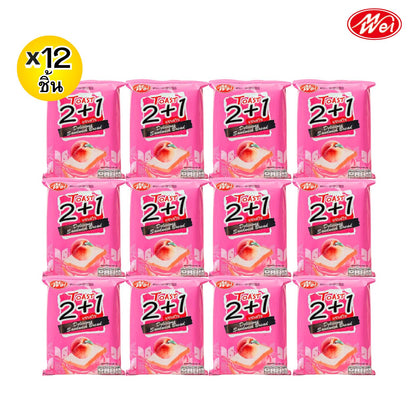 ขนมปังแซนด์วิชรสพีช ตรา meiwei ยกลัง 12 แพ็ค / รวม 144 ชิ้น! แป้งแซนวิชนุ่มๆ หอมหวานเต็มคำทุกคำ เก็บไว้ได้นานถึง6เดือนอร่อยได้ในช่วงเวลาที่ต้องการ